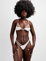 Taeda Triangle Blanc Mesh Nude