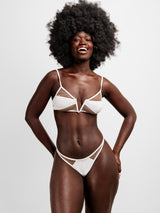 Taeda Tanga Blanc Mesh Nude